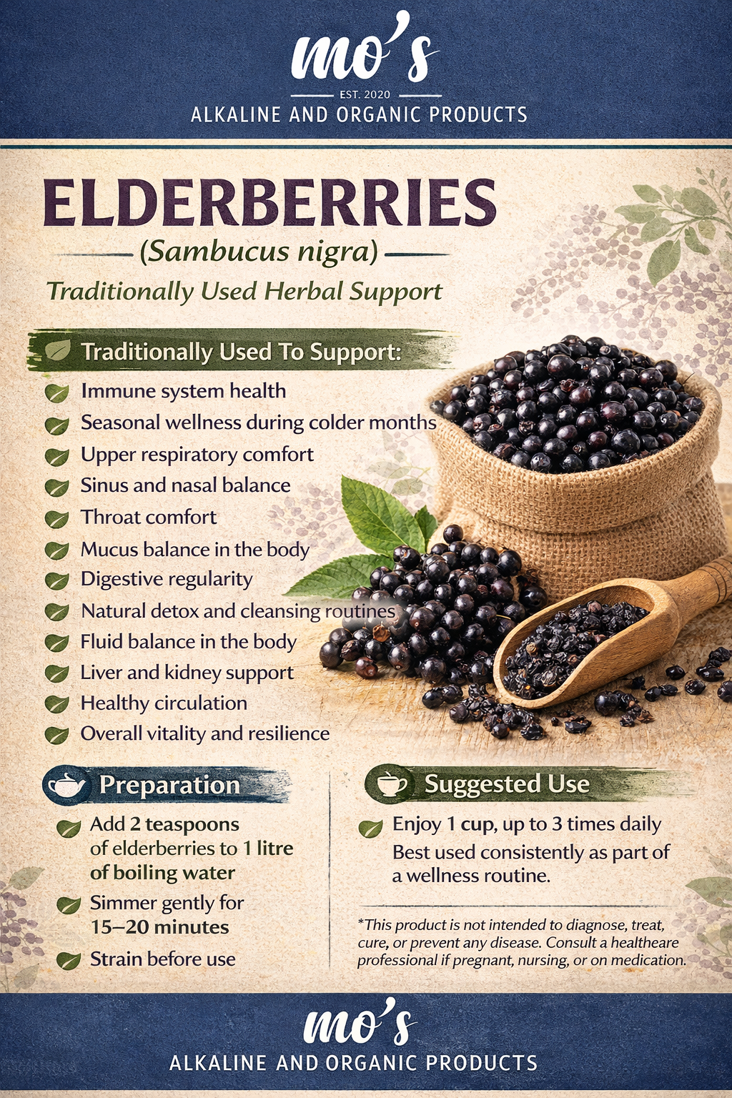 Elderberries (Dried) 100g