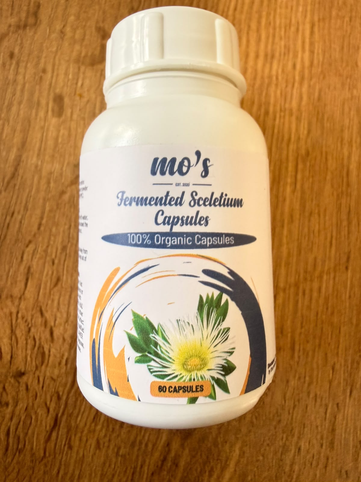 Front of Mo’s Fermented Sceletium 60-capsule bottle