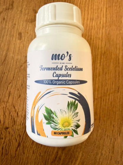Front of Mo’s Fermented Sceletium 60-capsule bottle